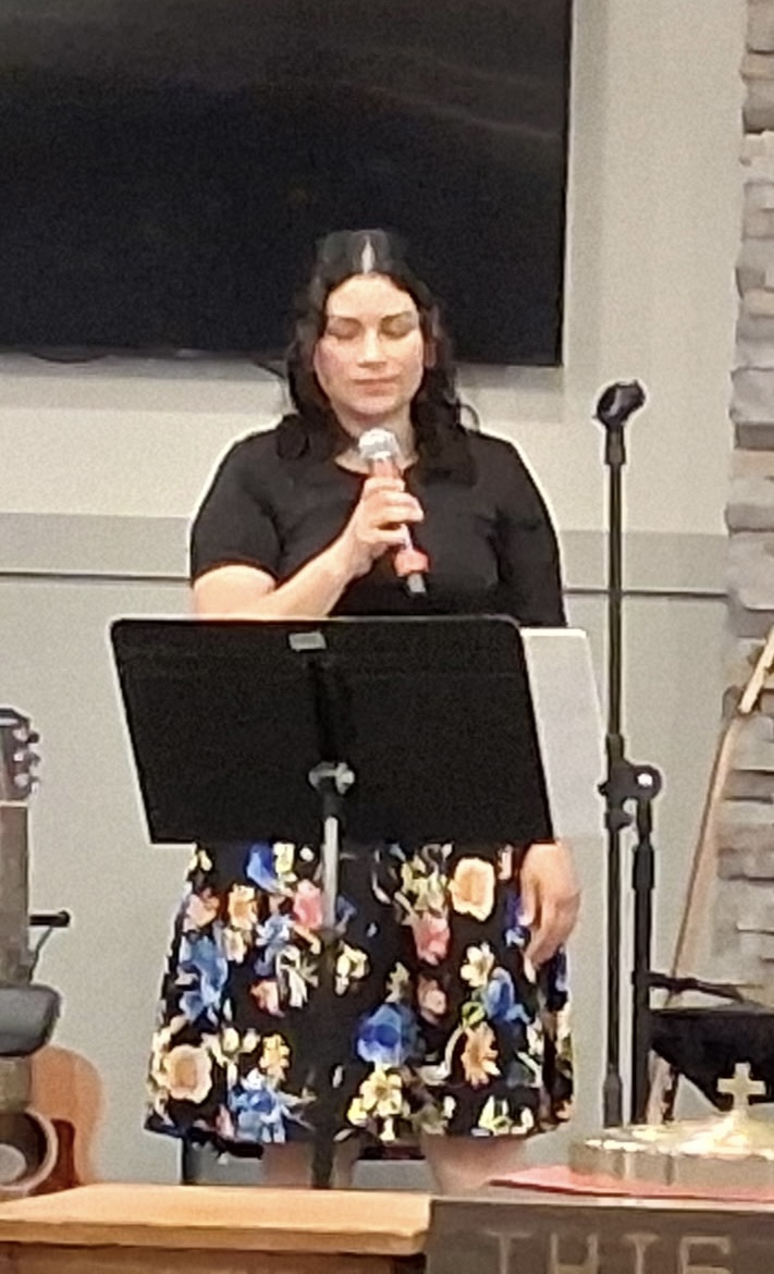 Student performing vocals